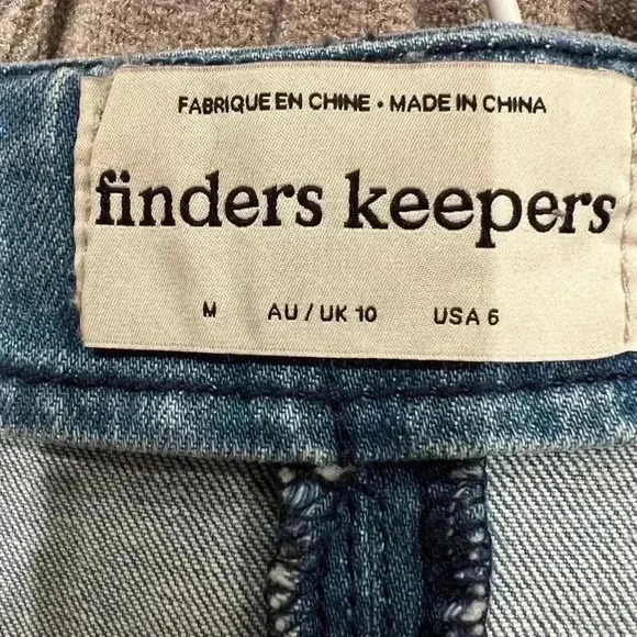 Finders Keepers Coco Belted Denim Jean Dress dress midi Blue Size 6(M) - Picture 9 of 10